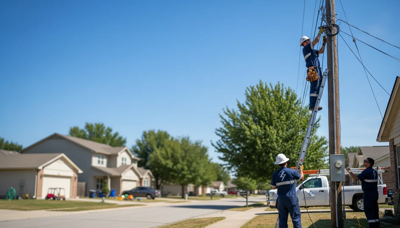 Residential electrician providing installation services in Burdett, KS